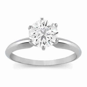 1/2 carat round natural solitaire diamond engagement ring